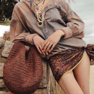 Free People Sintra Straw Tote